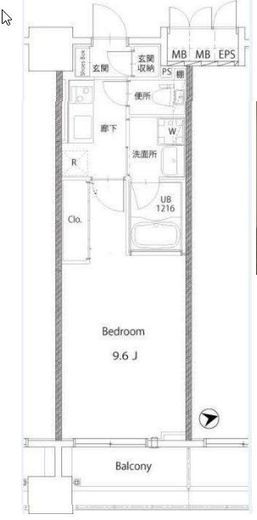 ベルヴュコート湘南 407 間取り図