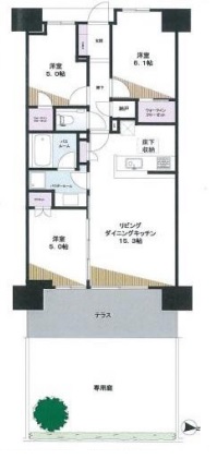 シティハウス豊洲キャナルテラス 1階 間取り図