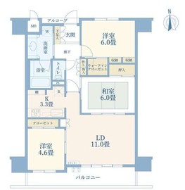ミオカステーロ大井町 8階 間取り図