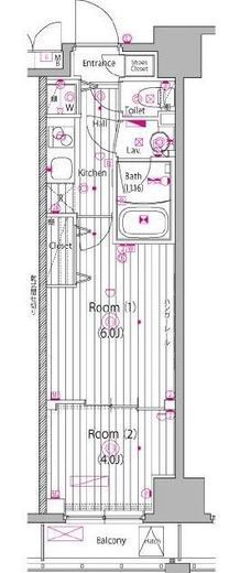 ガーラ・ステーション横濱関内 7階 間取り図