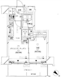 ライフレビュー横濱関内パークフロント 11階 間取り図