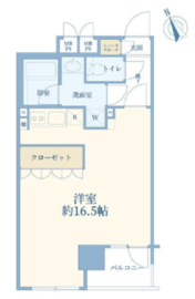 ユニーブル島津山 3階 間取り図