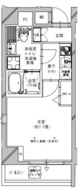 シュロスミーナ神楽坂 501 間取り図