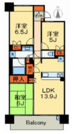 プラウドシティ梅島 15階 間取り図