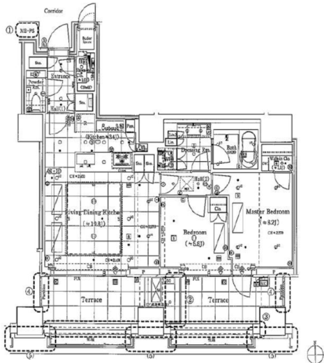 三田ガーデンヒルズ PARK MANSION 1階 間取り図