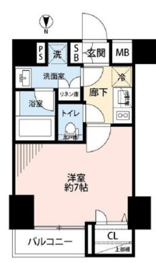 プレール・ドゥーク西新宿5丁目 2階 間取り図