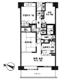イーストパークス大島セントラルスクエア 17階 間取り図