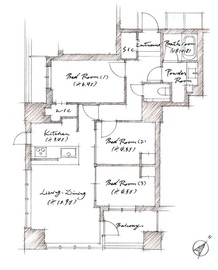 プラウドタワー高輪台 5階 間取り図