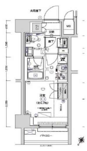 クレストタップ川崎Ⅰ 1階 間取り図