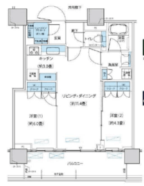 パークシティ柏の葉キャンパス ザ・ゲートタワー ウエスト 2907 間取り図