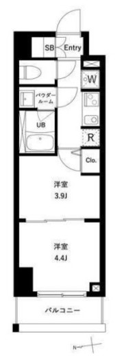アーバンパーク綾瀬WEST 404 間取り図