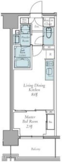 クレストコート東中野 403 間取り図