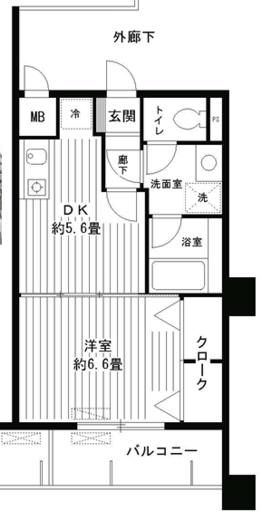 ラフィーネ港北 602 間取り図