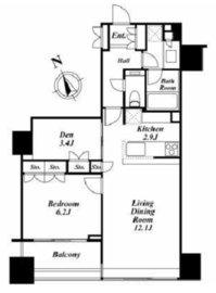 サンクタス武蔵小山 4階 間取り図
