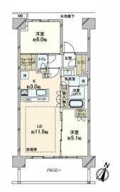 ブリリアシティ石神井公園アトラス 6階 間取り図