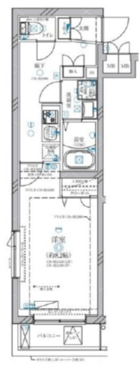 ディアレイシャス溝の口 2階 間取り図
