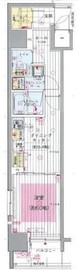 エステムプラザ川崎 7階 間取り図