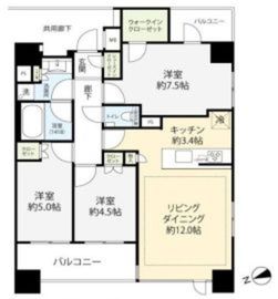 リビオ東京日本橋 6階 間取り図