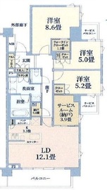 ブランズ南荻窪 3階 間取り図