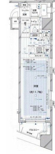 グラーサ東京イースト 9階 間取り図