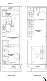 BPRレジデンス渋谷 1208 間取り図