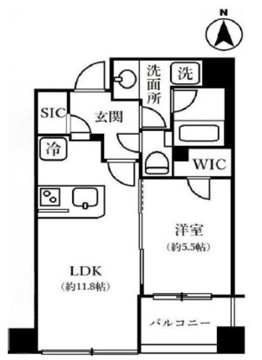 クオリア御茶ノ水パークフロント 9階 間取り図