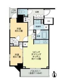 Brun Pilier日本橋 605 間取り図