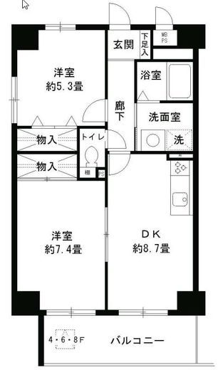 ウイングス・ハイ亀戸 303 間取り図
