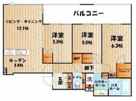 シティタワー武蔵小杉 36階 間取り図