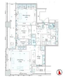 WORLD TOWER RESIDENCE 33階 間取り図