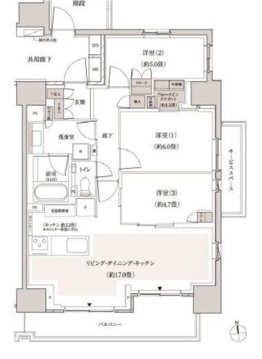 パークホームズ東陽町 2階 間取り図