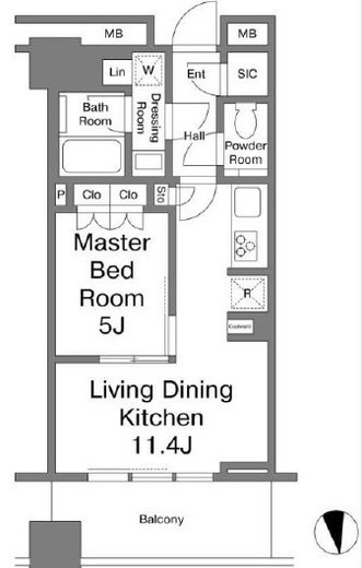 WORLD TOWER RESIDENCE 21階 間取り図