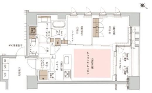 プレミスト東銀座築地エッジコート 4階 間取り図