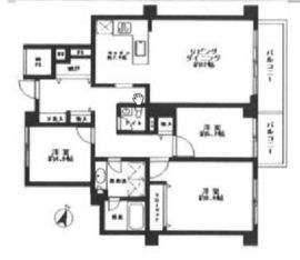 赤坂新坂ハウス 3階 間取り図