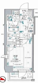 デュオステージ北千住Ⅱ 6階 間取り図