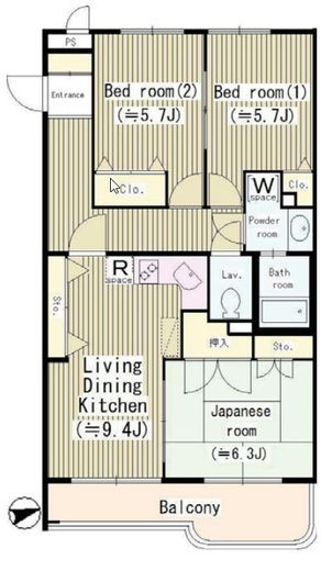 エミネンス高野台 101 間取り図