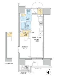 プラウドフラット大井町 601 間取り図