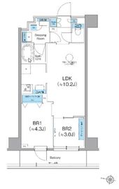 クレヴィアリグゼ西馬込 403 間取り図
