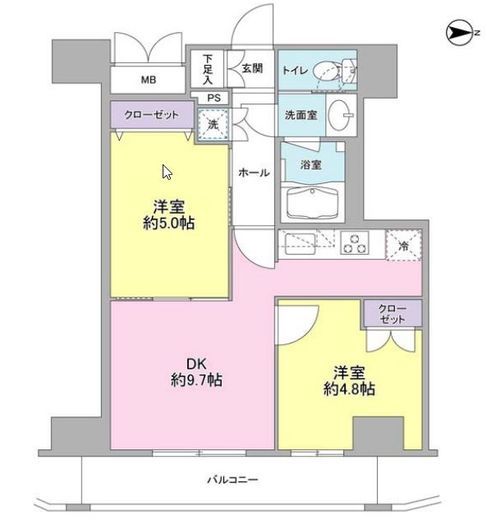 コンフォリア西蒲田 1303 間取り図