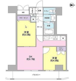 コンフォリア西蒲田 1303 間取り図