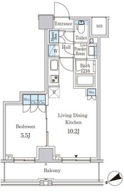 パークアクシス下北沢 402 間取り図