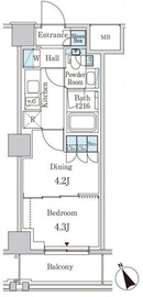 パークアクシス下北沢 207 間取り図