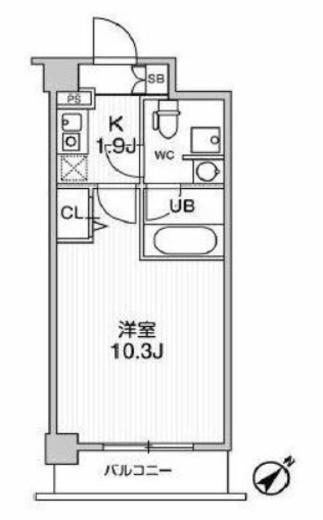 ドゥーエ東高円寺 103 間取り図