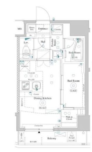 アクサス駒込アジールコート 4階 間取り図