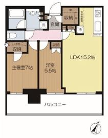 パークタワー勝どきミッド/サウス M1433 間取り図