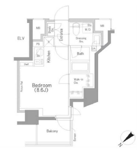 ザ・パークハビオ横浜東神奈川 601 間取り図