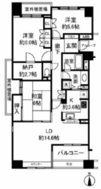 ブロードアベニュー国分寺 5階 間取り図