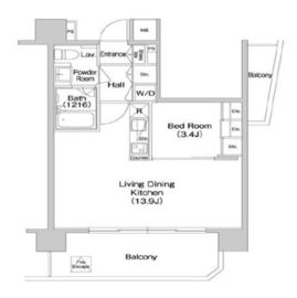 コンフォリア南砂町 1805 間取り図