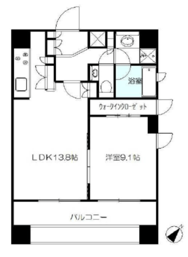 パークハウス代々木公園ラフィナート 4階 間取り図