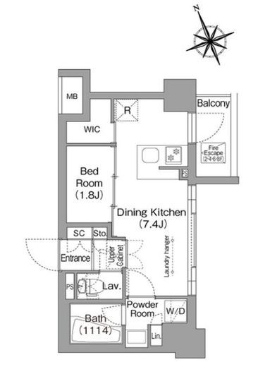 コンフォリア東葛西 212 間取り図